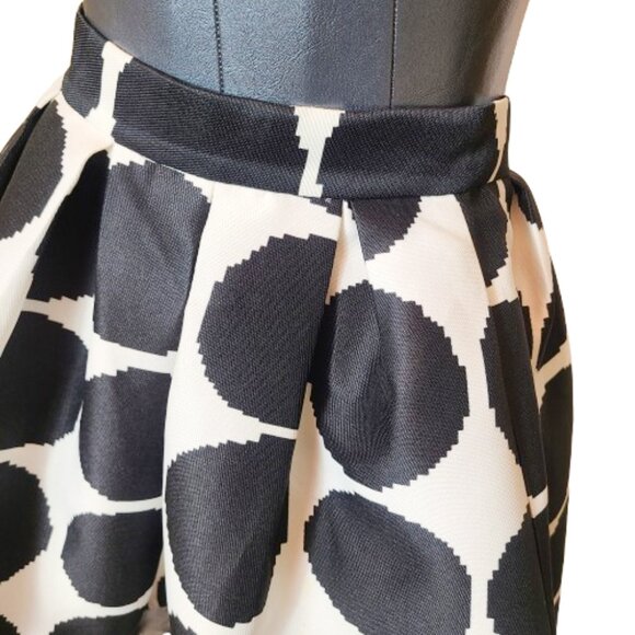 Beulah London Arabella Asymmetrical Big Polka Dot Printed Skirt - Size S - Picture 4 of 12